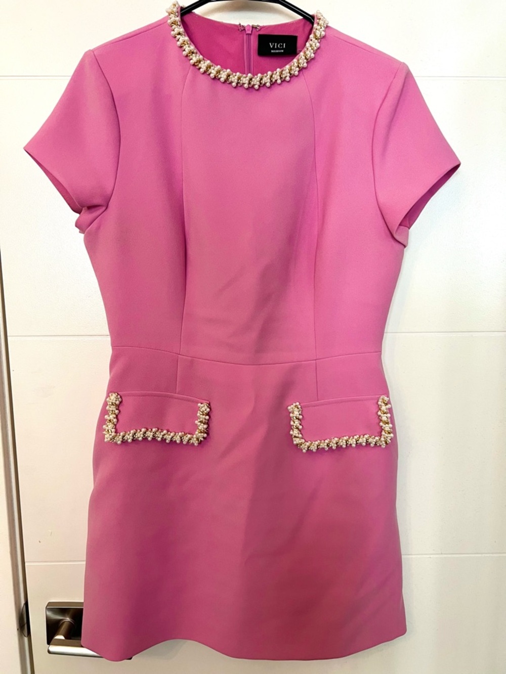 VICI Pink Shift Dress Size Medium - Picture 8 of 9